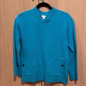 J. Crew Vibrant Blue Knit Sweater